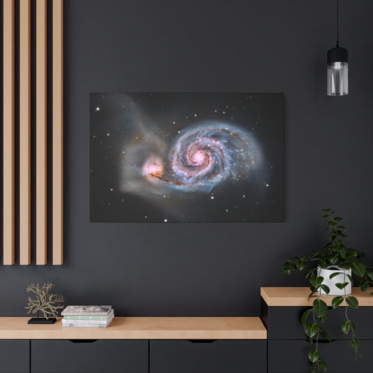 Space Canvas Wall Art - M51 Whirlpool Galaxy