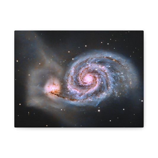 Space Canvas Wall Art - M51 Whirlpool Galaxy