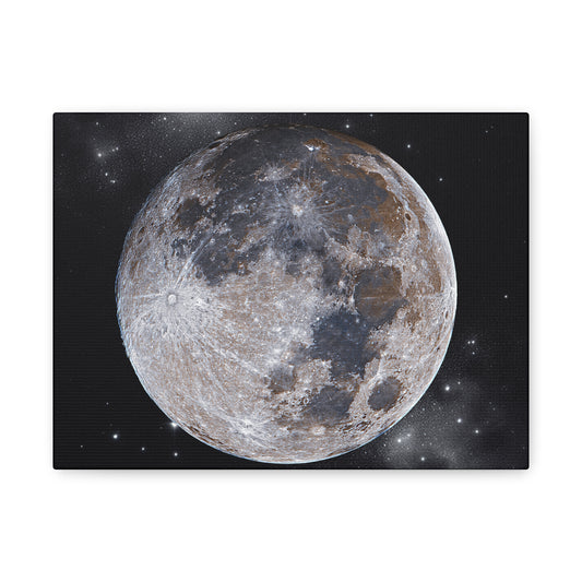 Space Canvas Wall Art - Full Moon